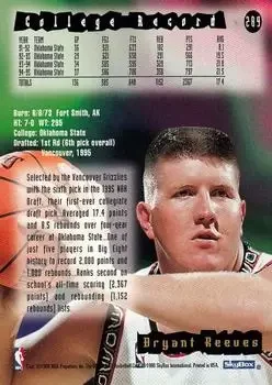Back of Bryant Reeves
