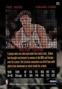 Back of Toni Kukoc