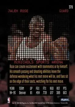 Back of Jalen Rose