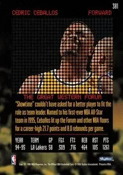 Back of Cedric Ceballos