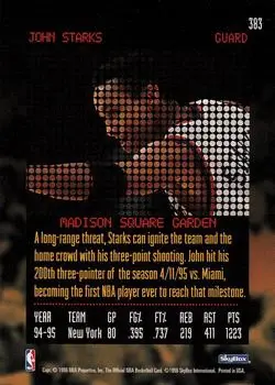 Back of John Starks