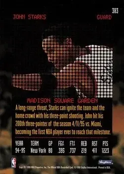 Back of John Starks