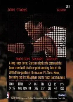 Back of John Starks