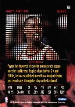 Back of Gary Payton