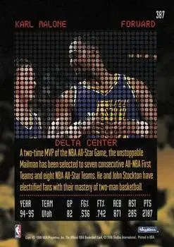 Back of Karl Malone