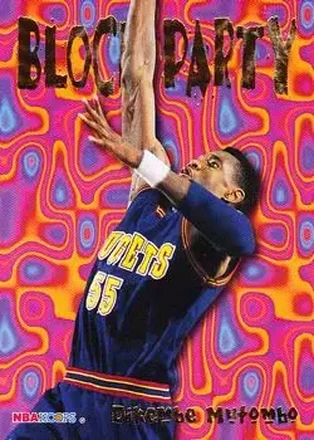 1995-96 Hoops #4 Block Party Dikembe Mutombo