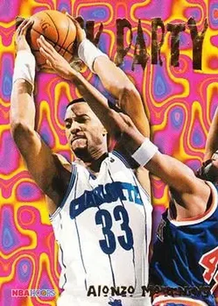 1995-96 Hoops #7 Block Party Alonzo Mourning