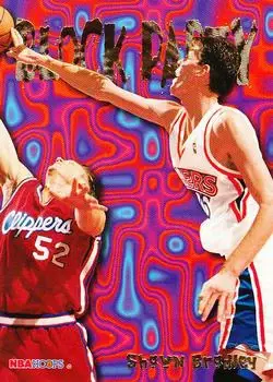 1995-96 Hoops #19 Block Party Shawn Bradley