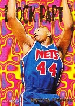 1995-96 Hoops #24 Block Party Derrick Coleman