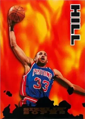 1995-96 Hoops #199 Grant Hill Sizzlin Sophs Grant Hill