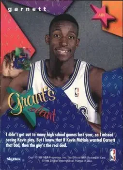 Back of Kevin Garnett