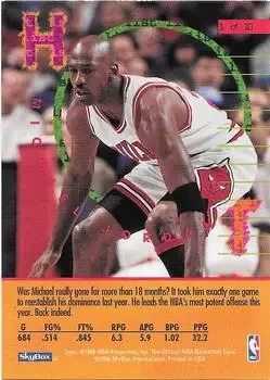 Back of Michael Jordan