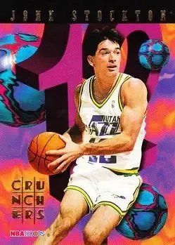 1995-96 Hoops #23 Number Crunchers John Stockton