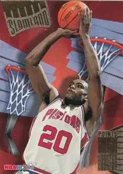 1995-96 Hoops #SL15 Slamland Allan Houston
