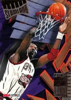 1995-96 Hoops #SL19 Slamland Hakeem Olajuwon