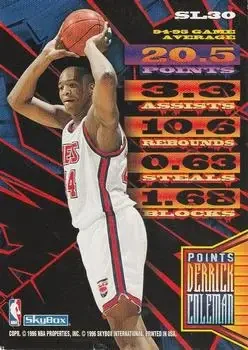 Back of Derrick Coleman