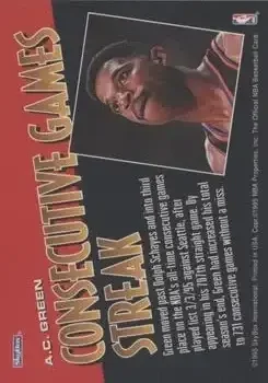 Back of A.C. Green