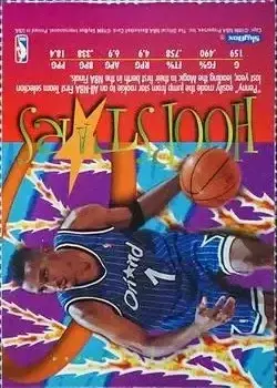 1995-96 Hoops - Series 2 Promo Singles #NNO - Anfernee Hardaway - Orlando Magic - Back