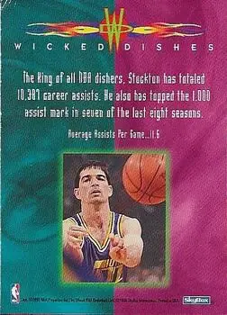 1995-96 Hoops - Series 2 Promo Singles #NNO - John Stockton - Utah Jazz - Back