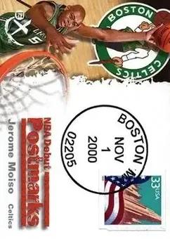 2000-01 E-X - NBA Debut Postmarks #8 PM - Jérôme Moïso - Boston Celtics