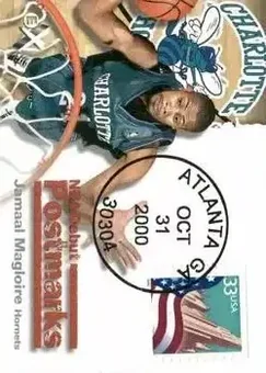 2000-01 E-X - NBA Debut Postmarks #13 PM - Jamaal Magloire - Charlotte Hornets