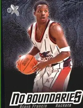 2000-01 E-X - No Boundaries #8 NB - Steve Francis - Houston Rockets - Front