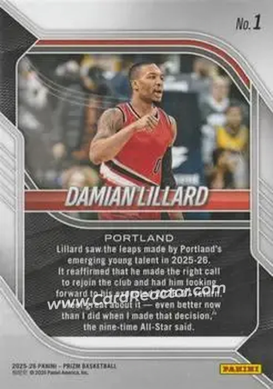 Back of Damian Lillard