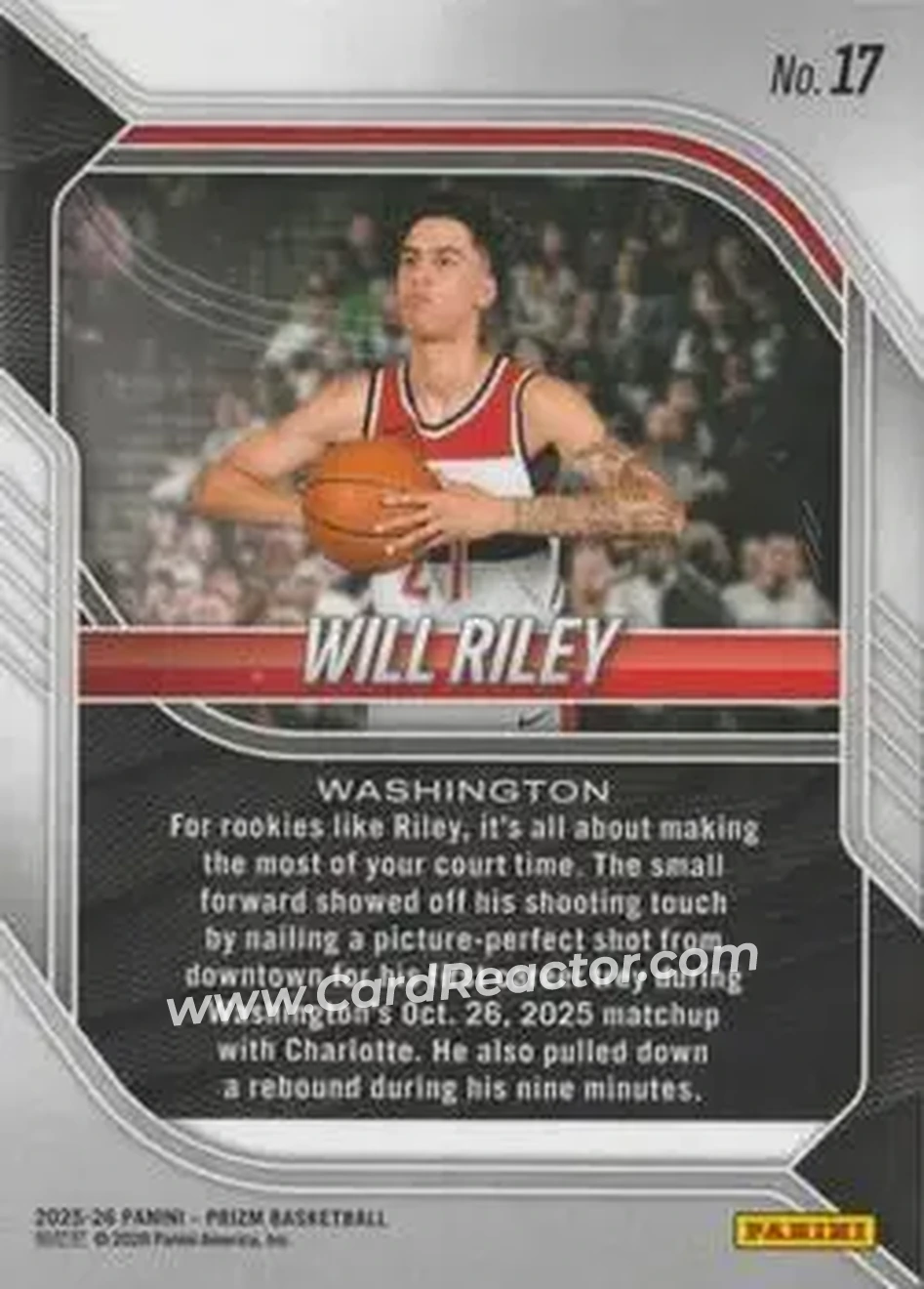 Back of Will Riley