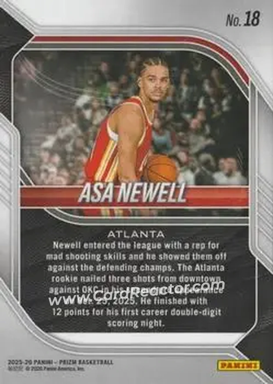 Back of Asa Newell