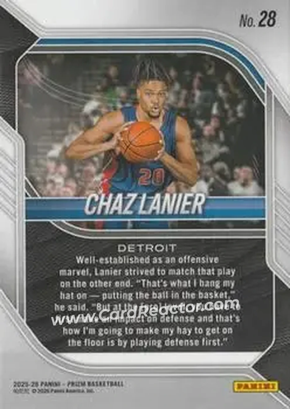 Back of Chaz Lanier