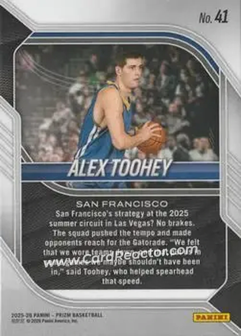 Back of Alex Toohey