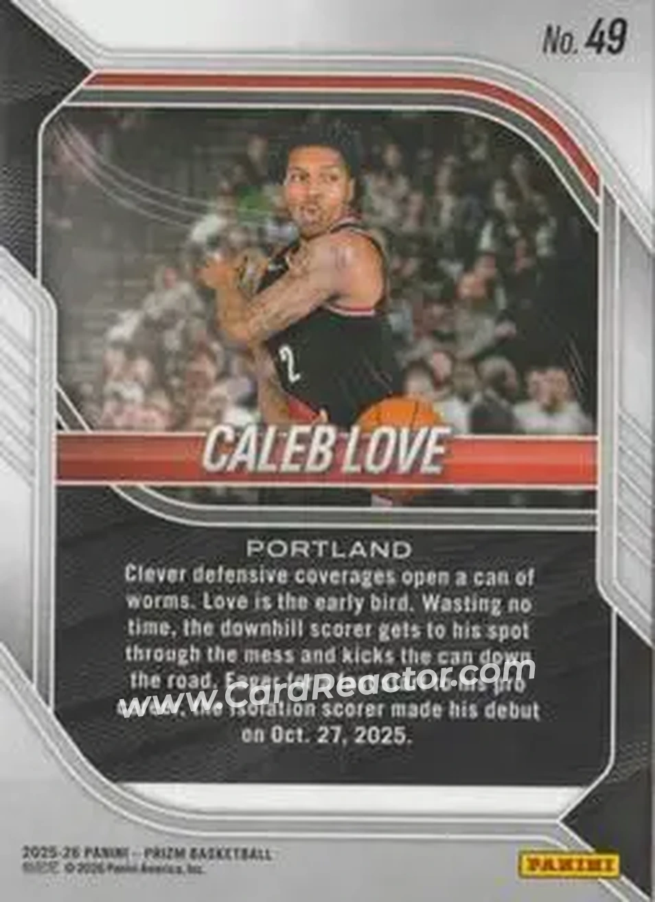 Back of Caleb Love