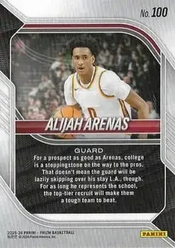 Back of Alijah Arenas