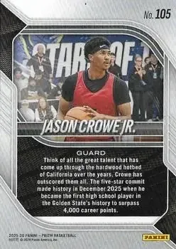 Back of Jason Crowe Jr.