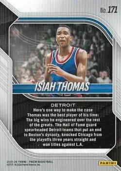 Back of Isiah Thomas