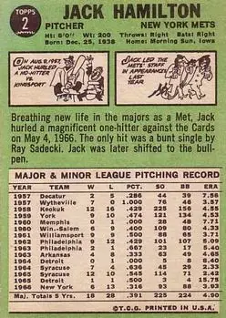 Back of Jack Hamilton