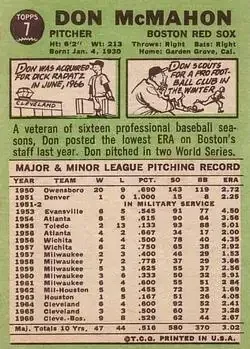 Back of Don McMahon