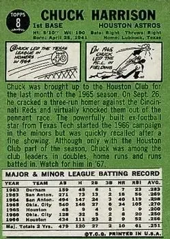 Back of Chuck Harrison