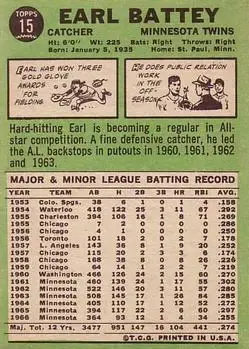 Back of Earl Battey