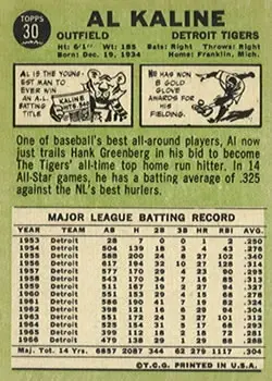 Back of Al Kaline