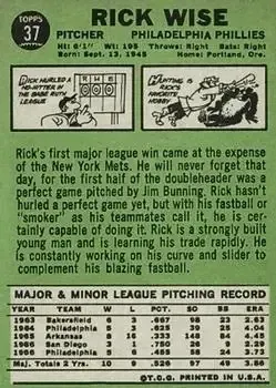 Back of Rick Wise