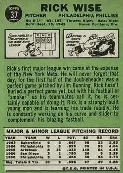 Back of Rick Wise