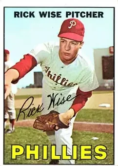 1967 Topps #37 - Rick Wise - Philadelphia Phillies