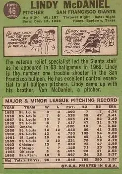 Back of Lindy McDaniel
