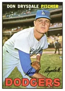 1967 Topps #55 Don Drysdale