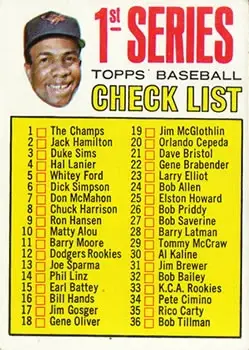Front of Checklist: 1 109