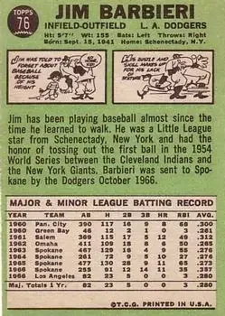 Back of Jim Barbieri