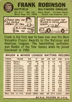 Back of Frank Robinson