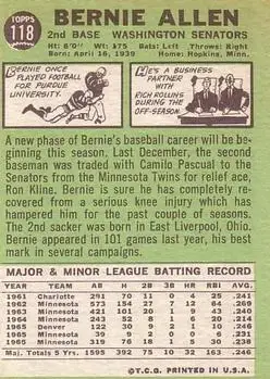 Back of Bernie Allen