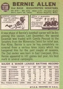 Back of Bernie Allen